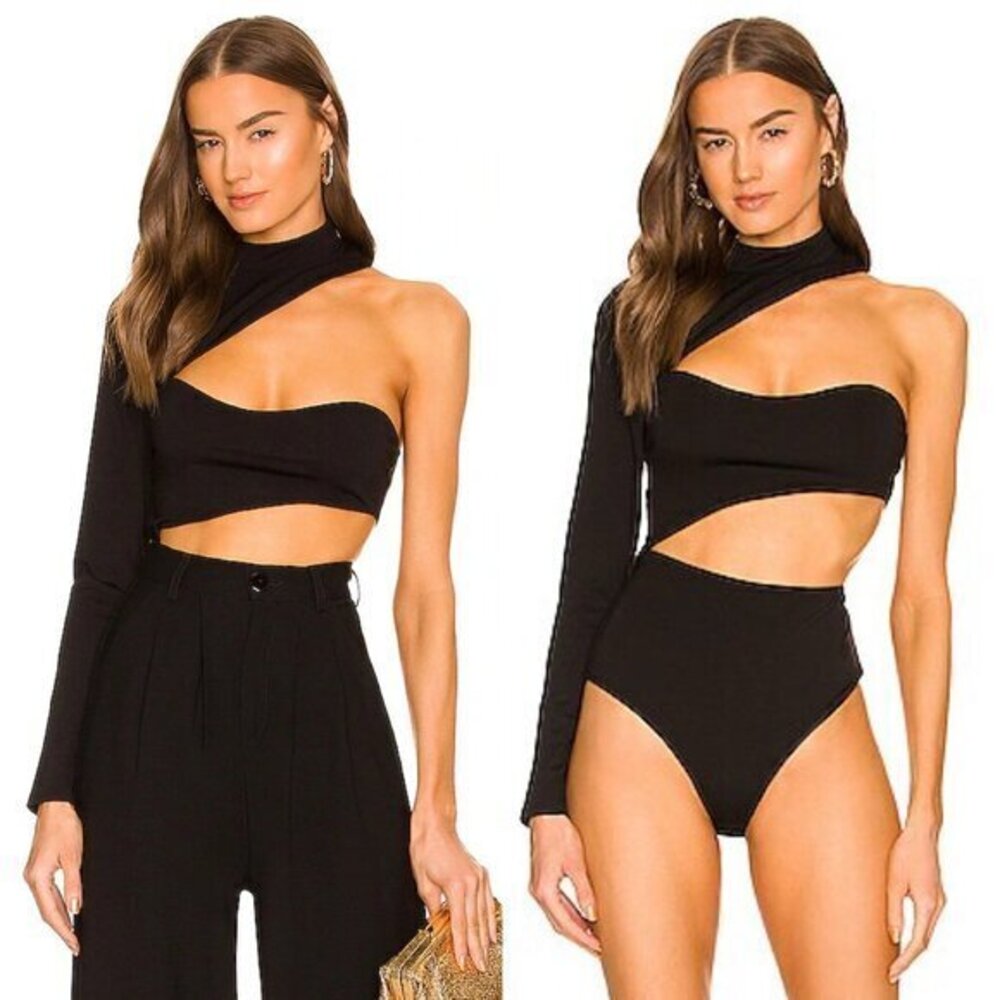 Michael Costello x REVOLVE Matson Bodysuit in Black